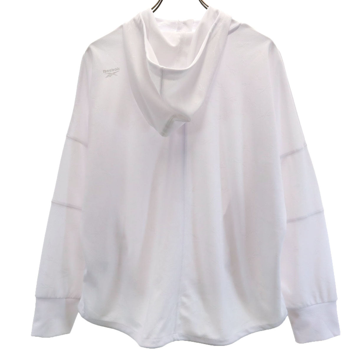 Reebok リーボック 長袖 ドルマンスリーブ ジップパーカー XL ホワイト レディース
