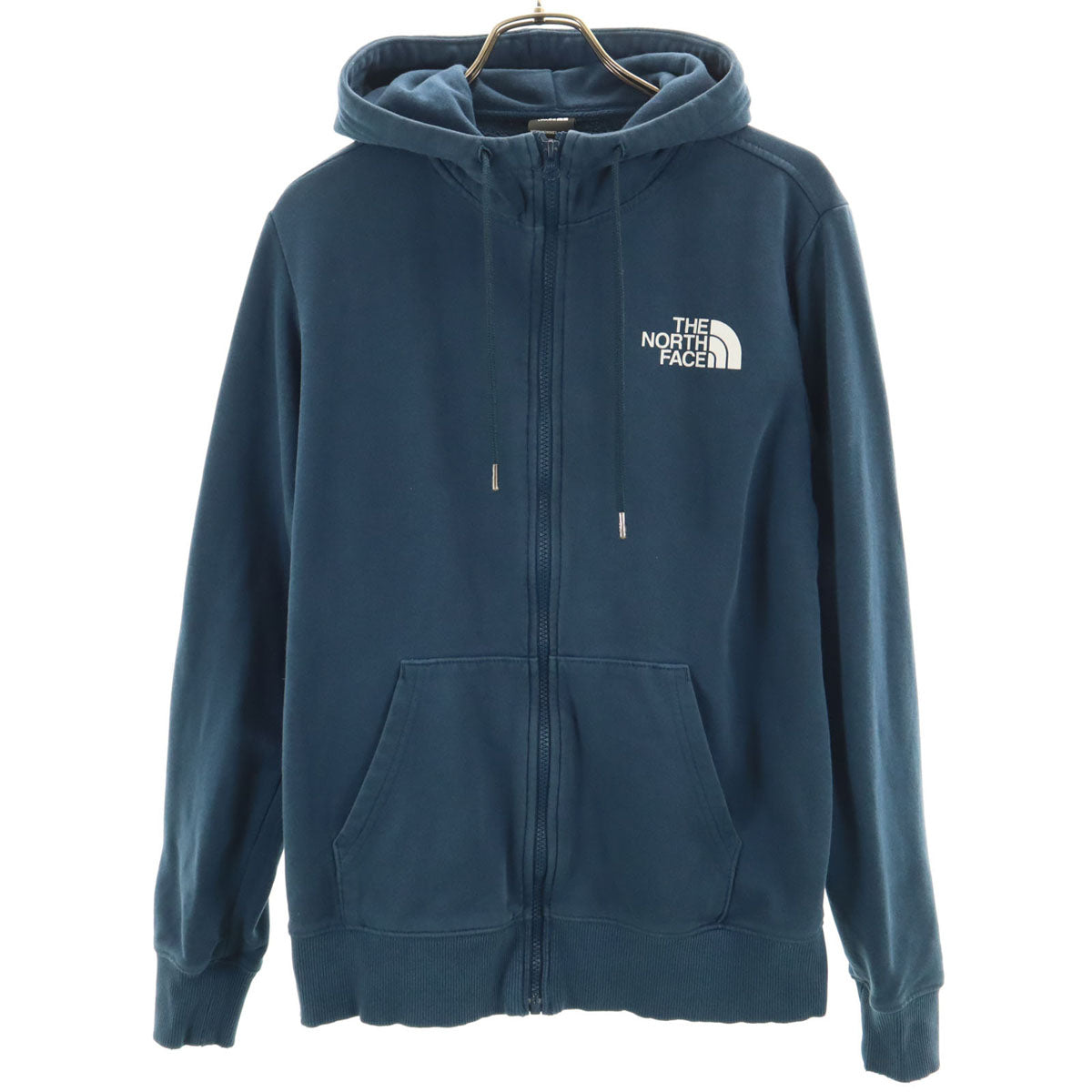 THE NORTH FACE ノースフェイス バックロゴ 長袖 スウェット ジップパーカー S ネイビー A3XA9 アウトドア メンズ