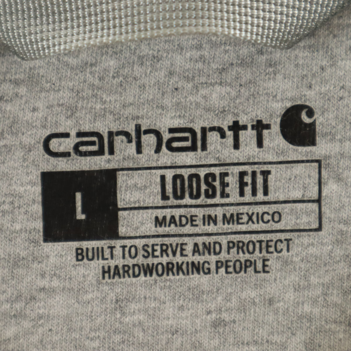 Carhartt カーハート K124 長袖 スウェット トレーナー L グレー Vガゼット 無地 裏起毛 メンズ