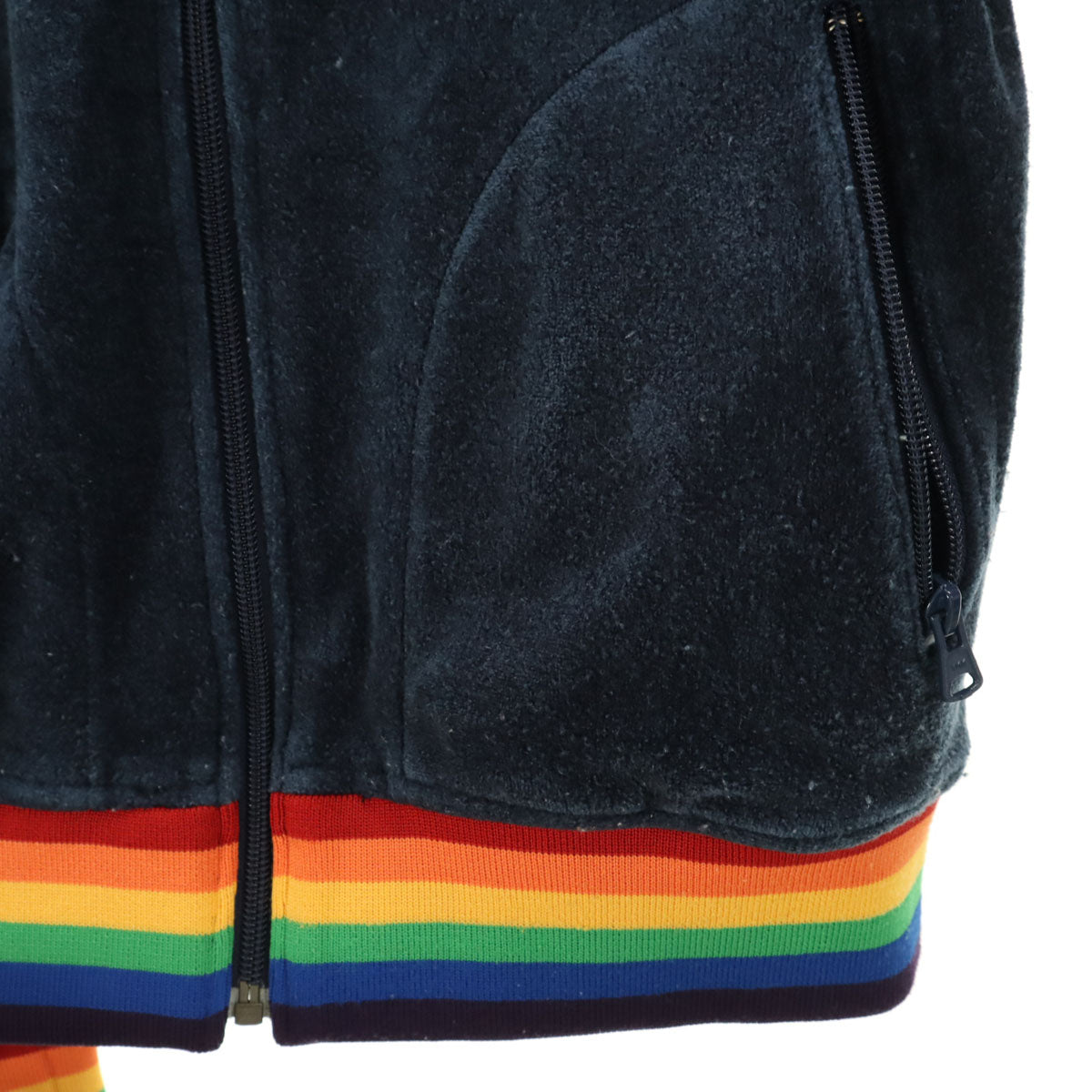 HYSTERIC GLAMOUR ヒステリックグラマー 日本製 パイル ジャケット FREE ネイビー レディース