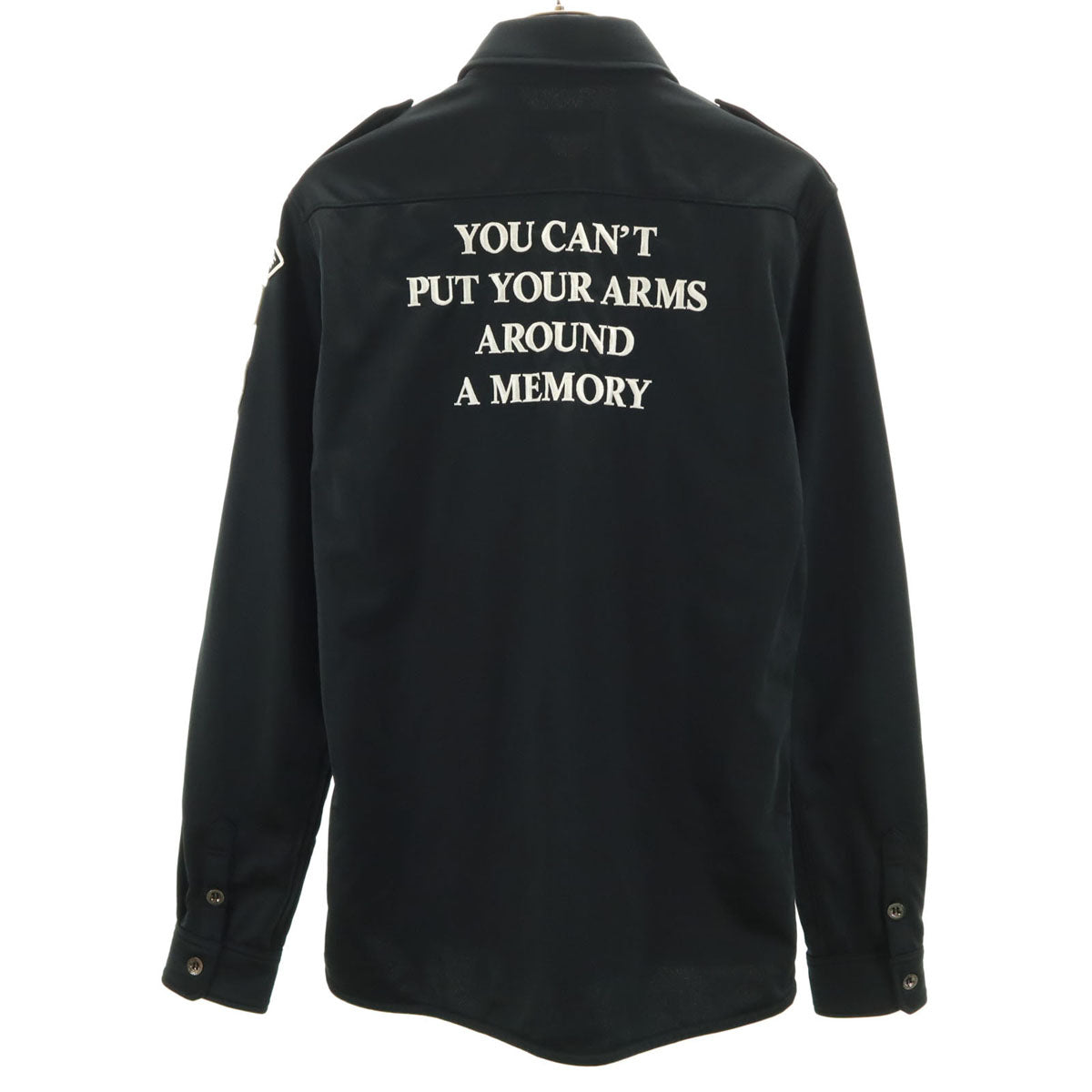 HYSTERIC GLAMOUR ヒステリックグラマー 日本製 長袖 ミリタリーシャツ L ブラック 裏トリコット メンズ