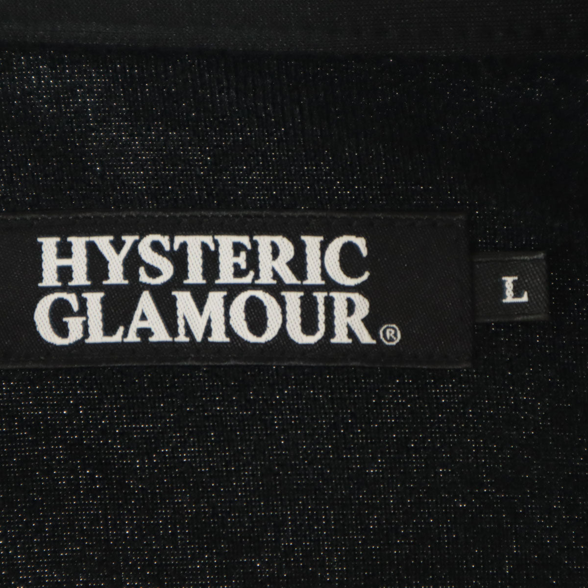 HYSTERIC GLAMOUR ヒステリックグラマー 日本製 長袖 ミリタリーシャツ L ブラック 裏トリコット メンズ