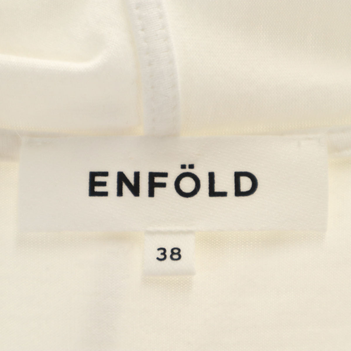 ENFOLD エンフォルド 長袖 パーカー 38 ホワイト レディース