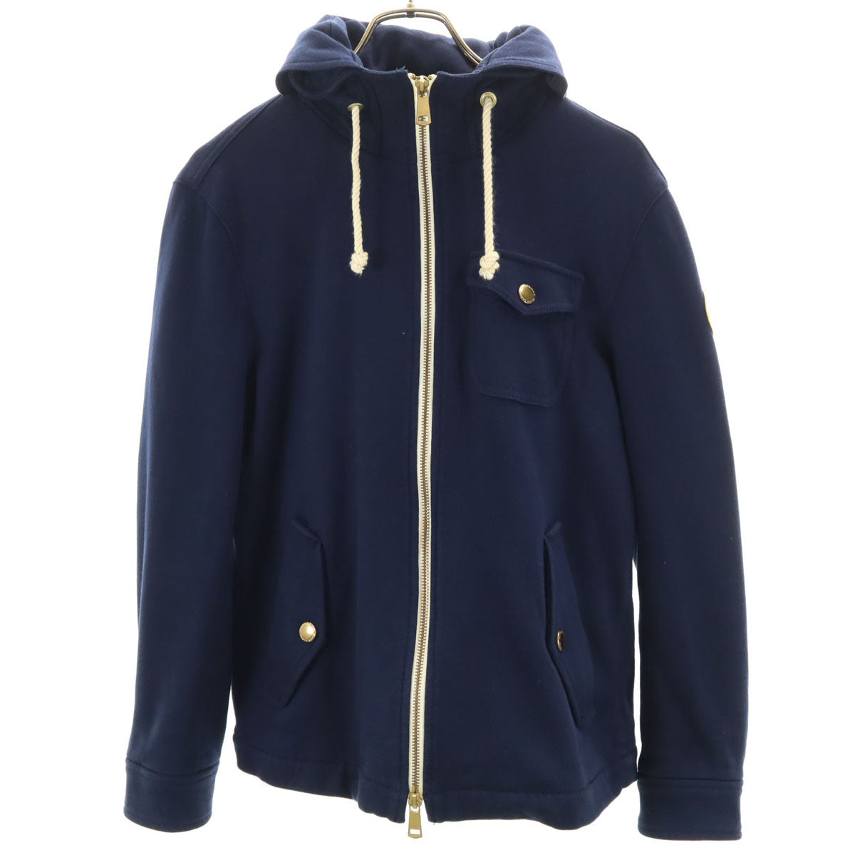 BURBERRY BLACK LABEL バーバリーブラックレーベル スウェット マリン ジャケット L ネイビー 三陽商会 レディース