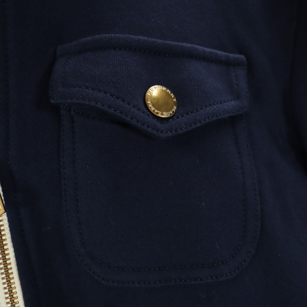 BURBERRY BLACK LABEL バーバリーブラックレーベル スウェット マリン ジャケット L ネイビー 三陽商会 レディース