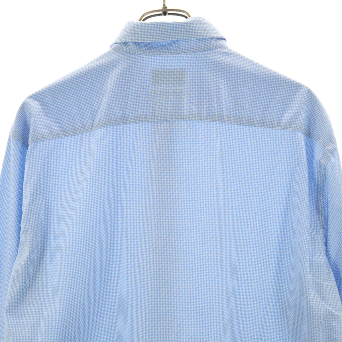 Emporio Armani エンポリオアルマーニ 格子柄 長袖 シャツ 42 ブルー系 MODERN FIT メンズ