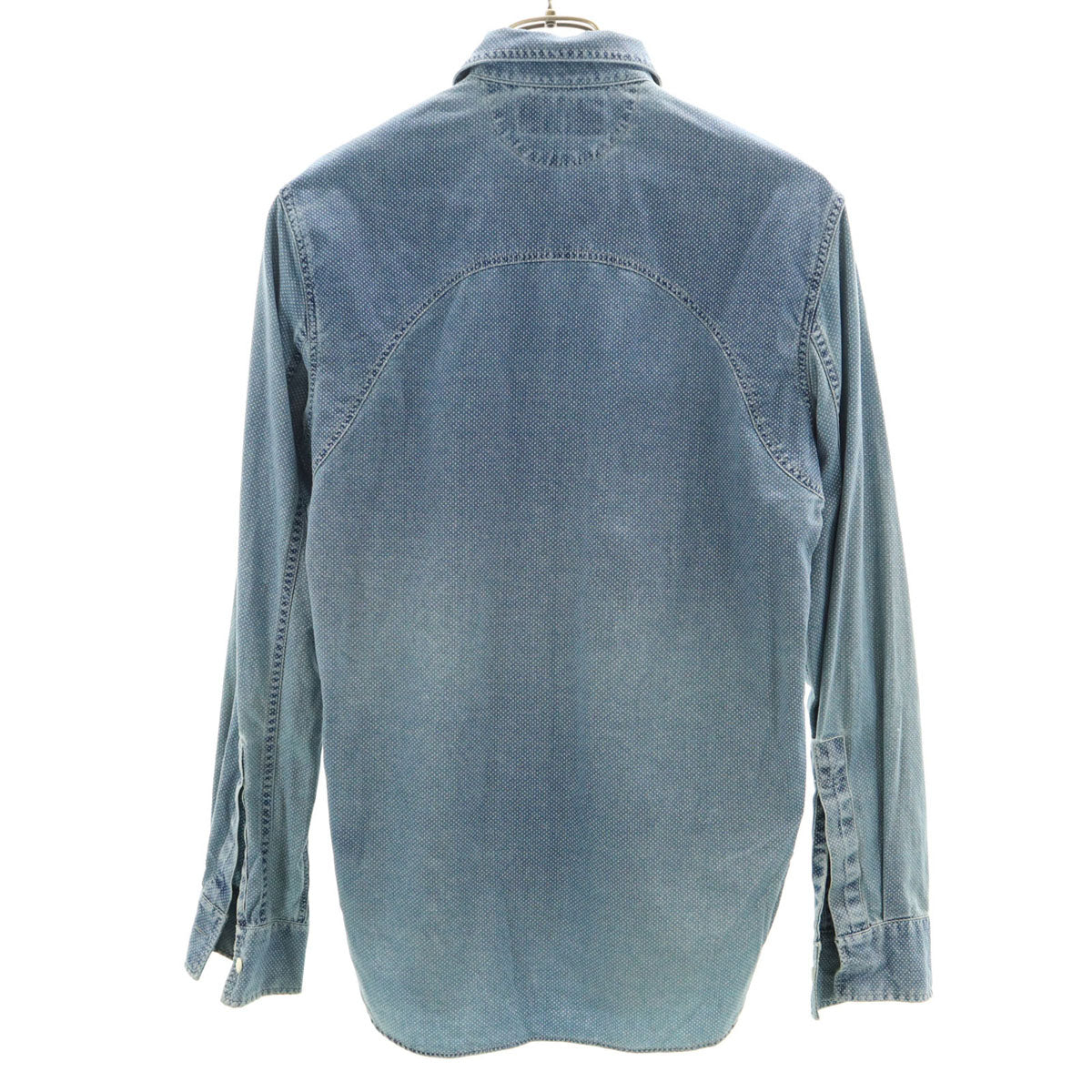 RALPH LAUREN ラルフローレン ドット 長袖 シャツ XS ブルー系 メンズ