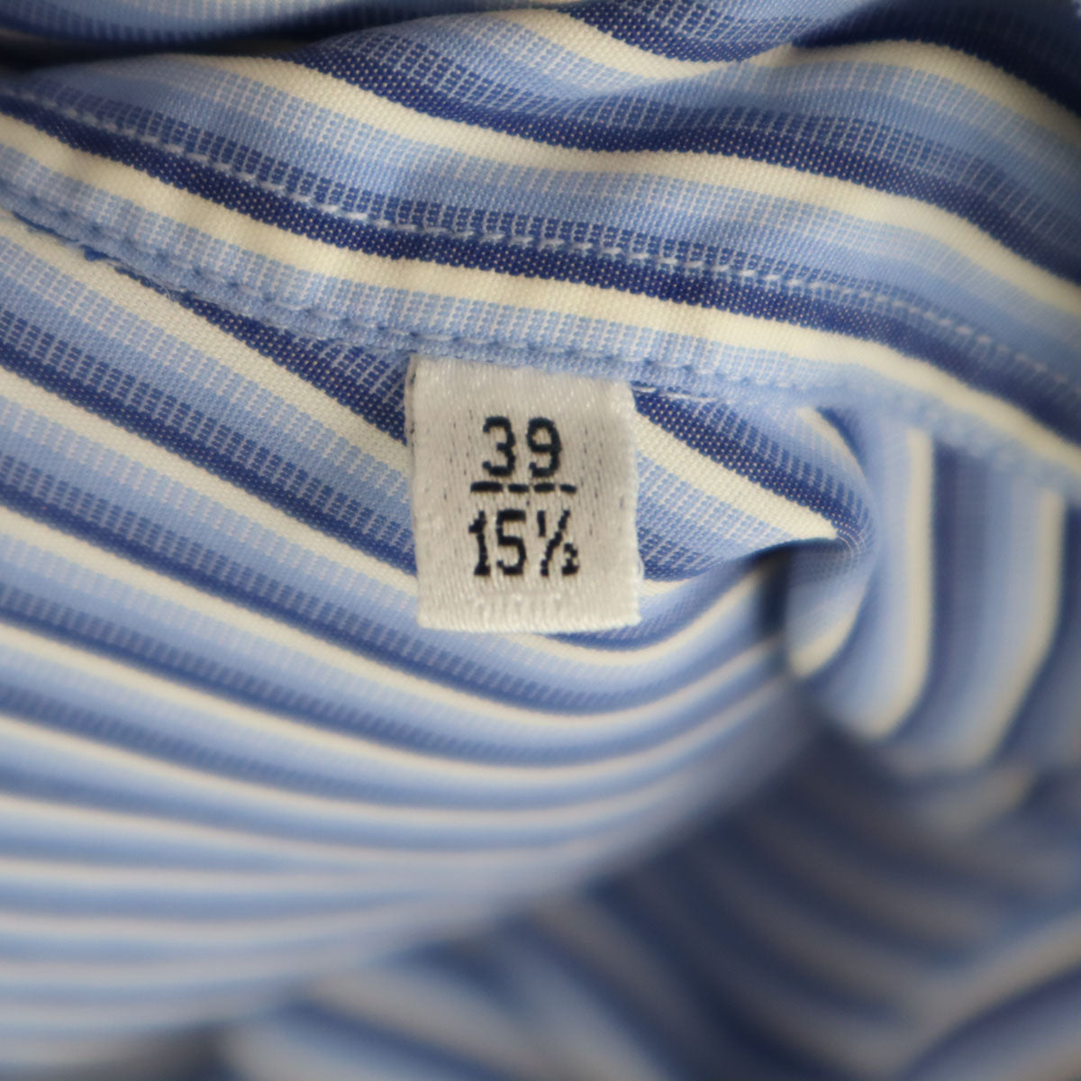 ARMANI COLLEZIONI アルマーニコレッツォーニ ストライプ 長袖 シャツ 39 ブルー系 メンズ