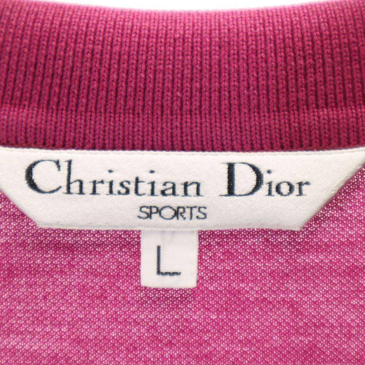 Christian Dior SPORTS クリスチャンディオール スポーツ 90s オールド 長袖 ポロシャツ L ピンク レディース