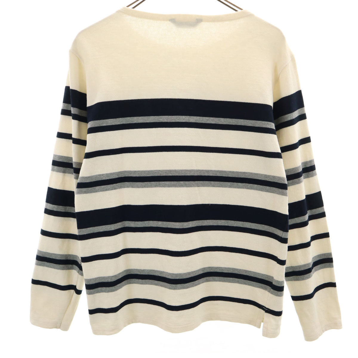 23ku HOMME ニジュウサンクオム ボーダー 長袖 カットソー 46 オフホワイト メンズ