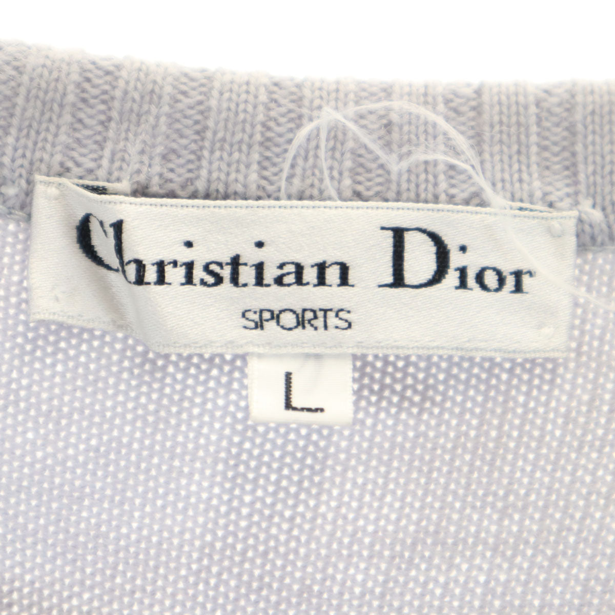 Christian Dior SPORTS クリスチャンディオールスポーツ 90s オールド アーガイル柄 長袖 セーター L グレー ニット レディース
