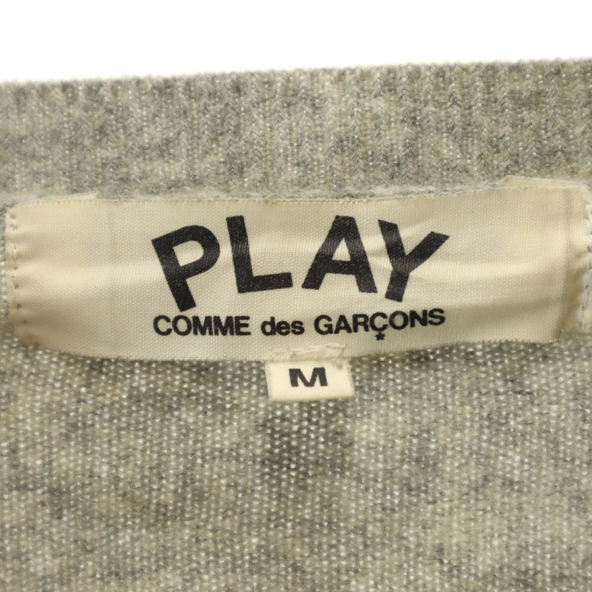PLAY COMME des GARCONS プレイコムデギャルソン 2007年 日本製 長袖 ニットカーディガン M グレー レディース