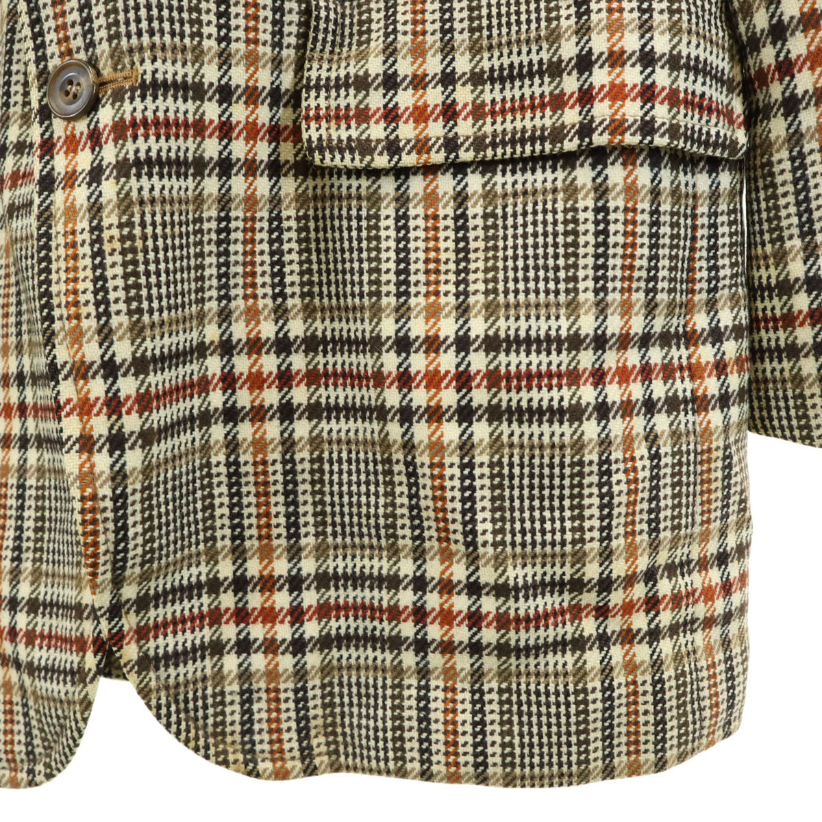 Burberrys バーバリーズ 80s 英国製 ヴィンテージ チェック柄 ツイード テーラードジャケット 38 ベージュ メンズ