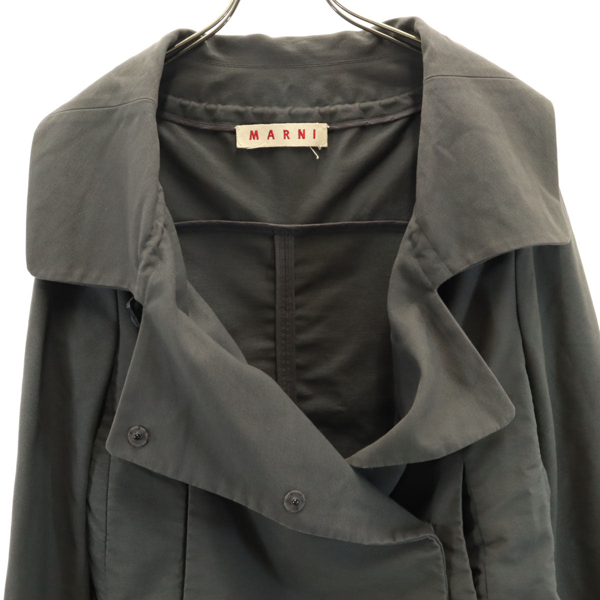 MARNI マルニ イタリア製 ライダースジャケット 36 チャコールグレー レディース