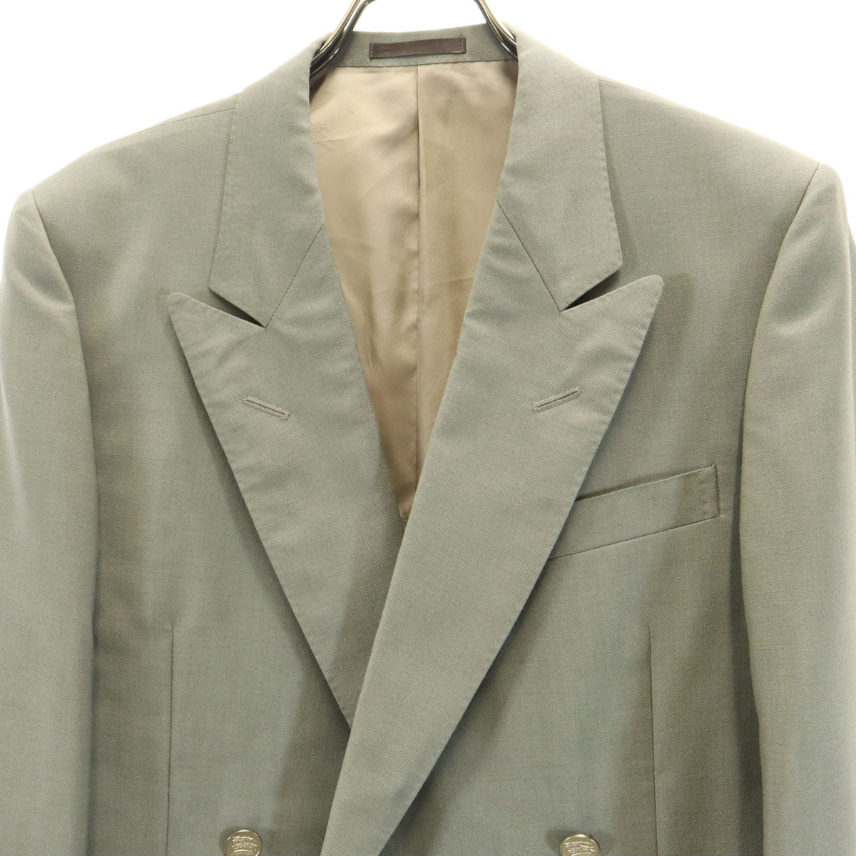 Burberrys バーバリーズ 90s オールド ダブル テーラードジャケット A4 グレー系 メンズ