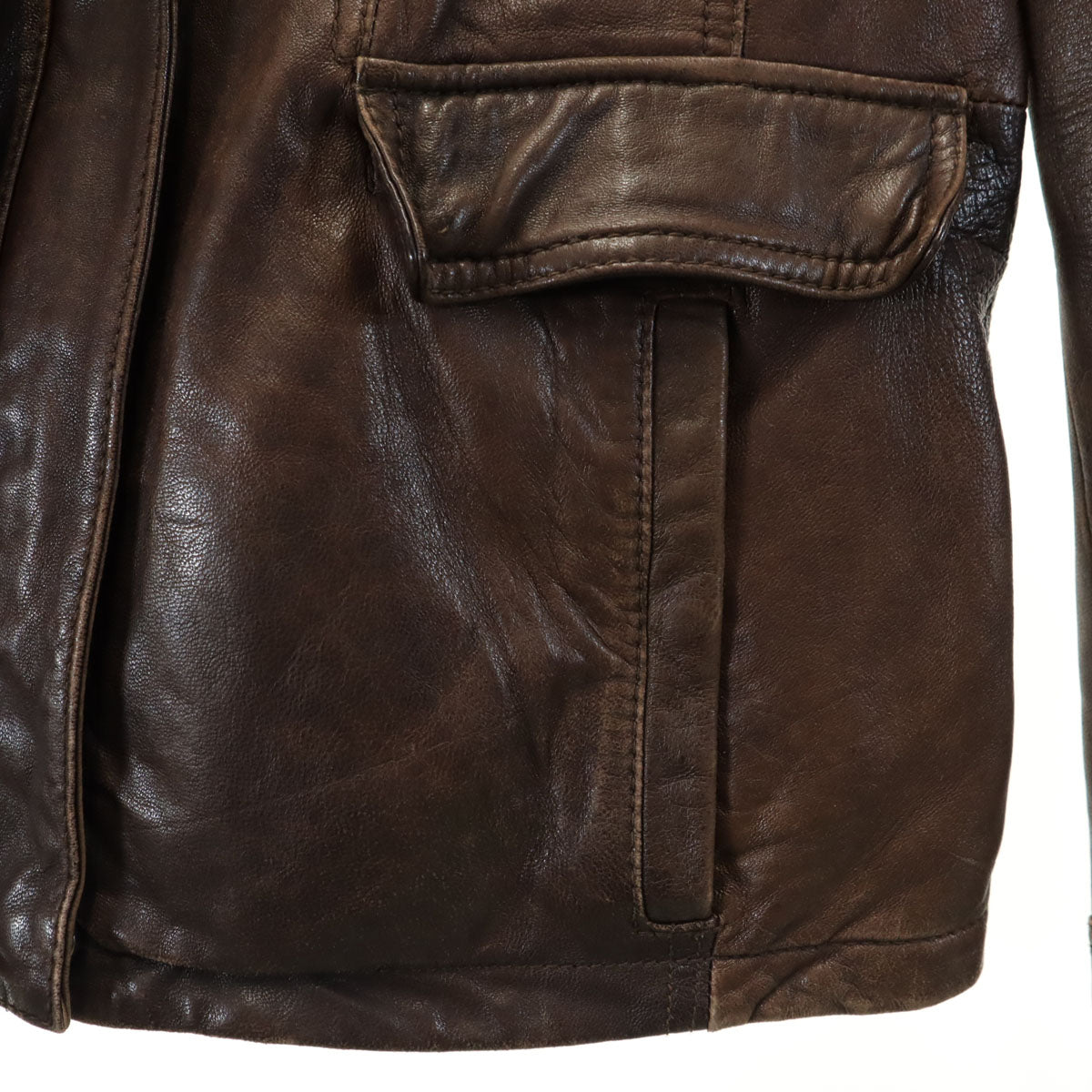 Eddie Bauer エディバウアー レザージャケット M ブラウン アウトドア レディース