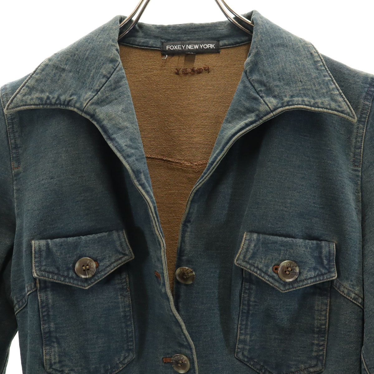 FOXEY NEW YORK フォクシー ニューヨーク 日本製 ジャケット 38 ブルー系 レディース