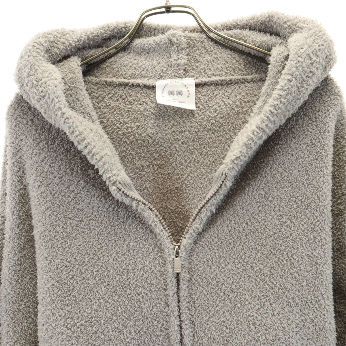 gelato pique ジェラートピケ あつまれ どうぶつの森 コラボ 長袖 キャラクター ジップパーカー F グレー レディース