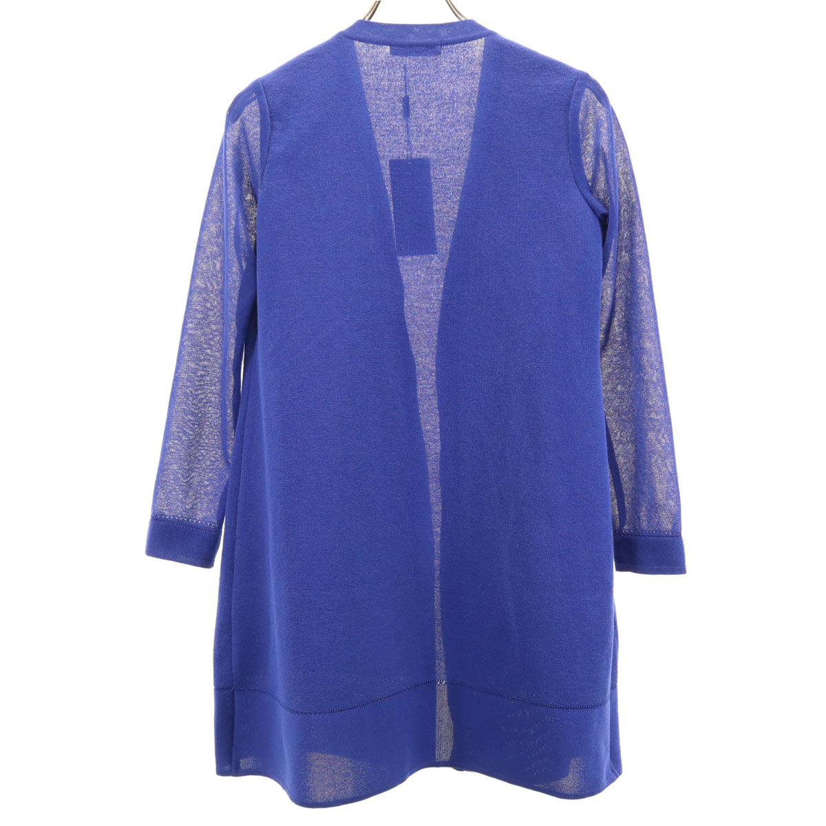 未使用 Rene basic ルネベーシック 日本製 長袖 カーディガン 34 ブルー レディース