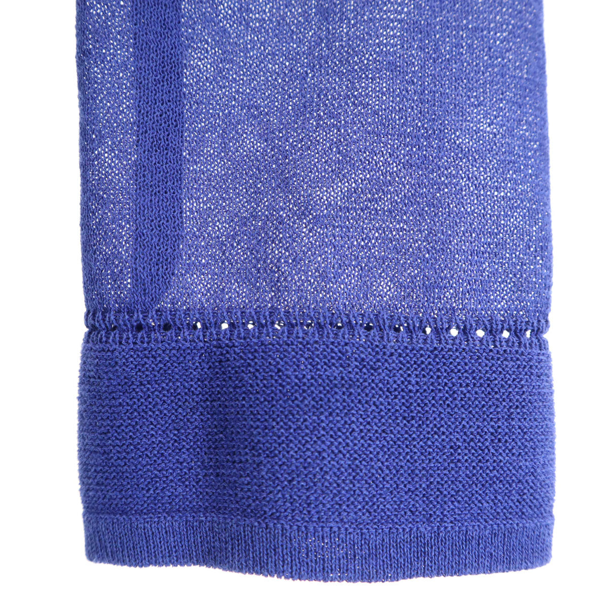 未使用 Rene basic ルネベーシック 日本製 長袖 カーディガン 34 ブルー レディース