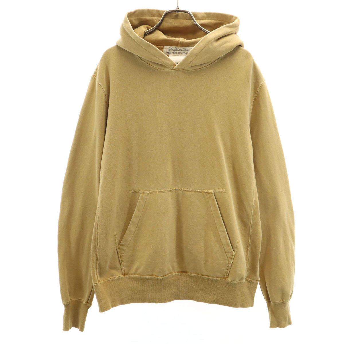 REMI RELIEF レミレリーフ 日本製 長袖 ヴィンテージ加工 スウェットパーカー M イエローベージュ メンズ