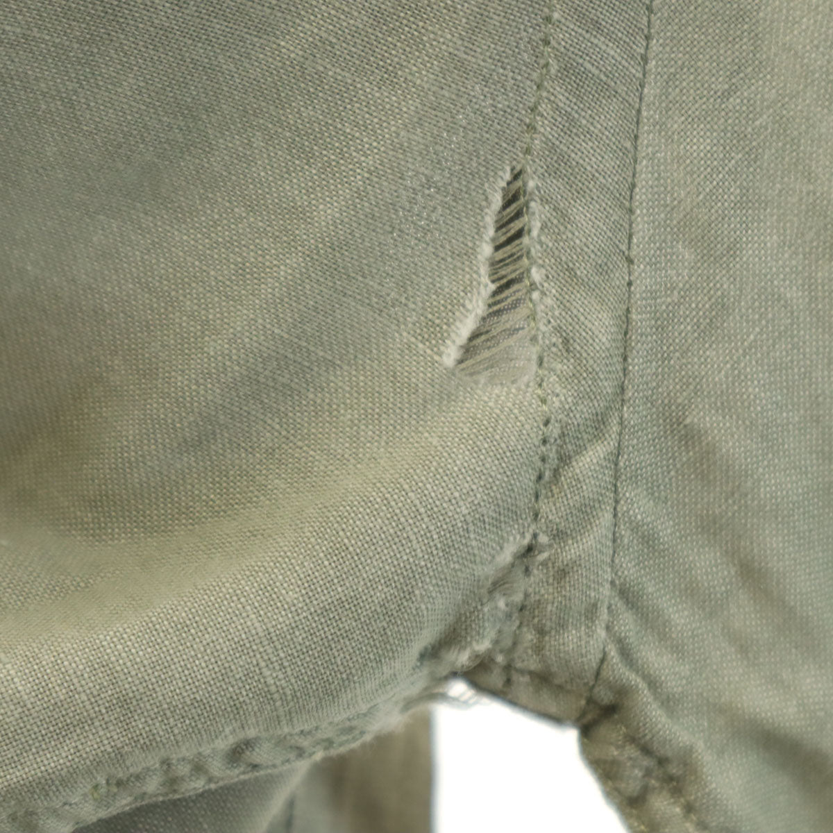 Brunello Cucinelli ブルネロクチネリ リネンブレンド イタリア製 長袖 ミリタリーシャツ S グリーン系 メンズ