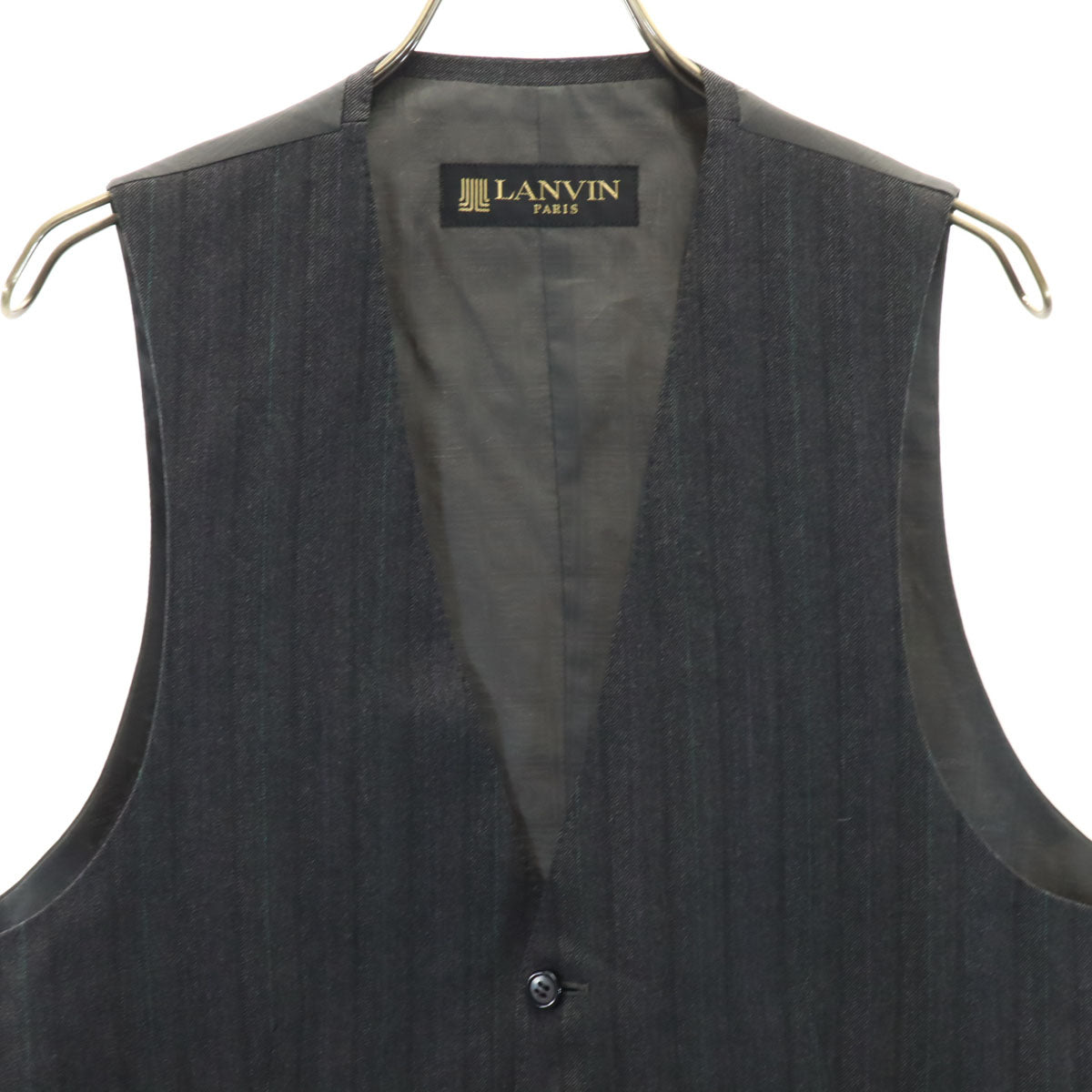 LANVIN ランバン 90s オールド ベスト 46-44 グレー メンズ