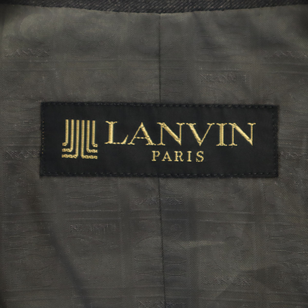 LANVIN ランバン 90s オールド ベスト 46-44 グレー メンズ
