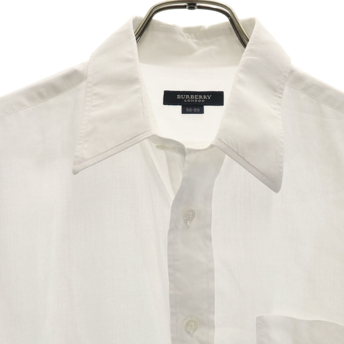 BURBERRY LONDON バーバリーロンドン リネンブレンド 長袖 シャツ 38-80 ホワイト 三陽商会 メンズ
