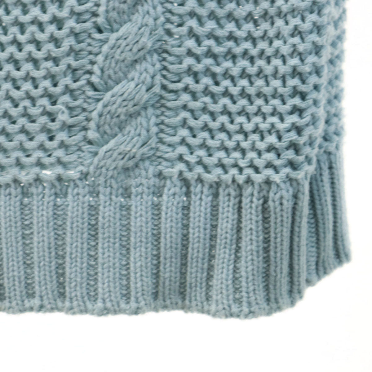 CUNE キューン 日本製 コットンブレンド 長袖 ケーブル セーター 2 ブルー ニット メンズ