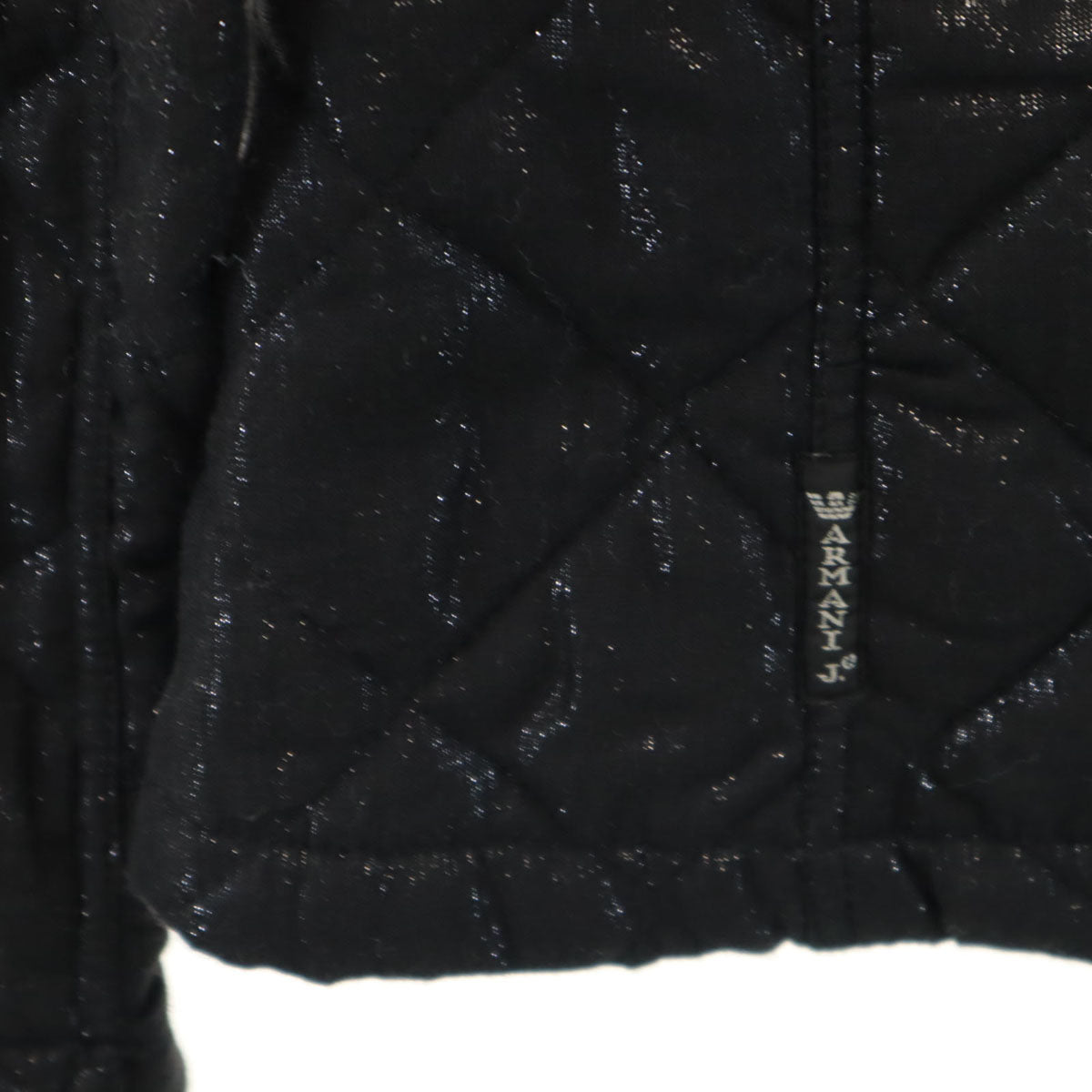 ARMANI JEANS アルマーニジーンズ ラメ キルティングジャケット 40 ブラック レディース