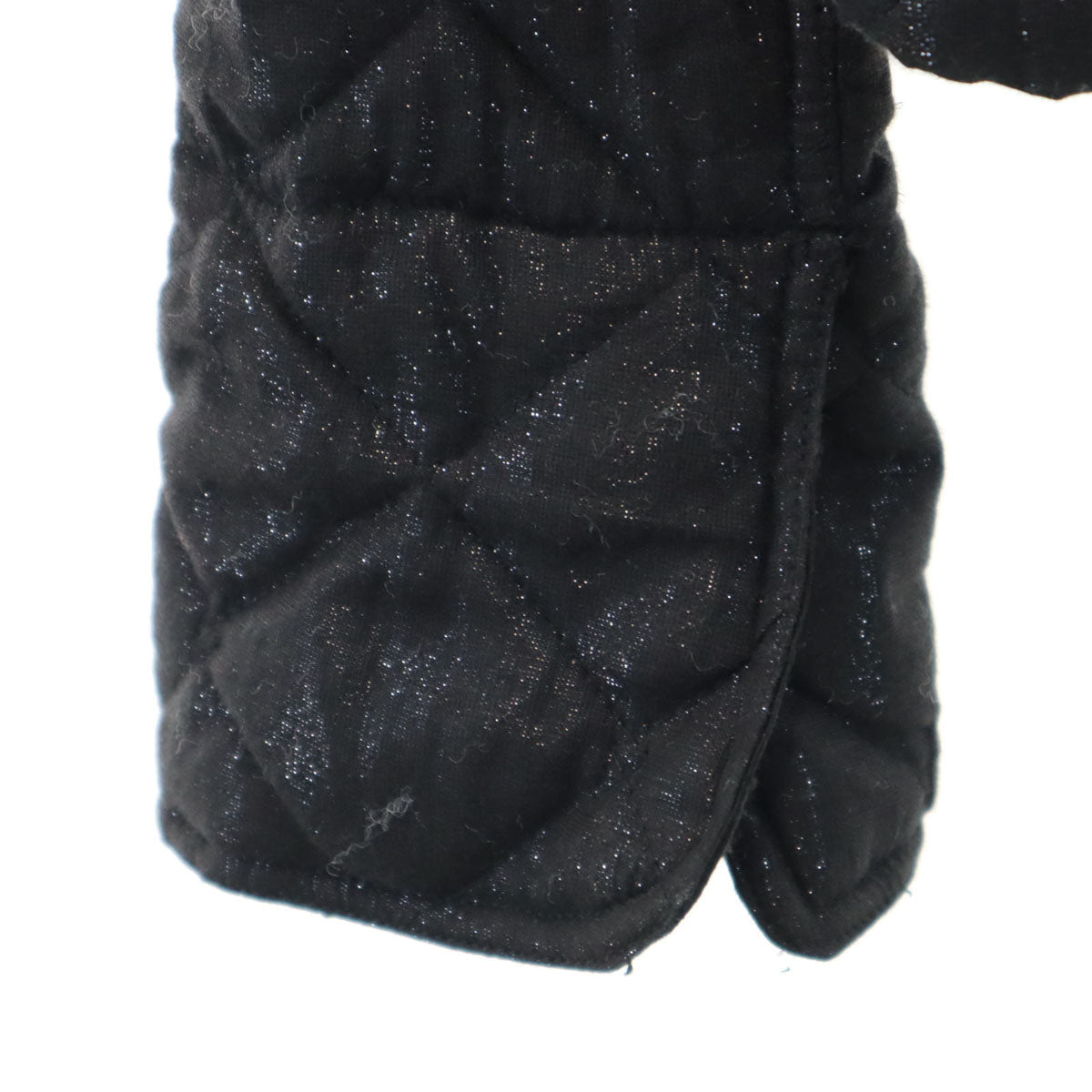 ARMANI JEANS アルマーニジーンズ ラメ キルティングジャケット 40 ブラック レディース