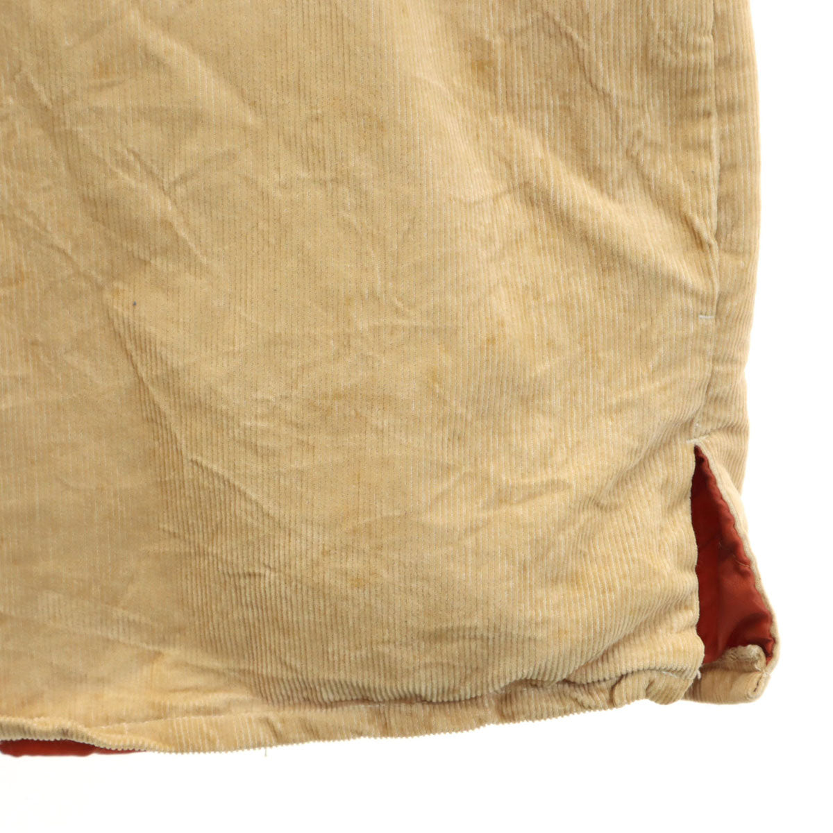 BUSHHOG 90s 80s オールド 長袖 コーデュロイ ウエスタンシャツ L ベージュ 裏キルティング メンズ