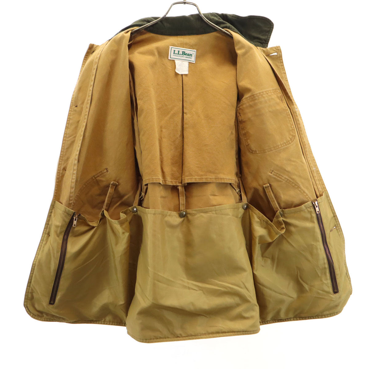 L.L.Bean エルエルビーン 80s ヴィンテージ ハンティングジャケット キャメル 襟コーデュロイ アウトドア メンズ