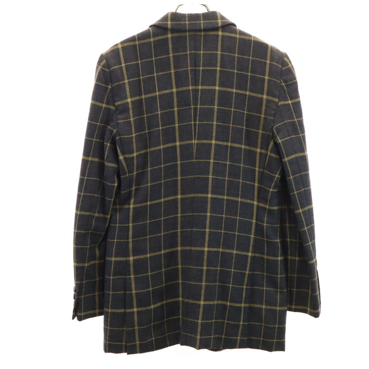 Emporio Armani エンポリオアルマーニ 90s イタリア製 オールド チェック柄 テーラードジャケット 40 チャコールグレー 裏キルティング メンズ