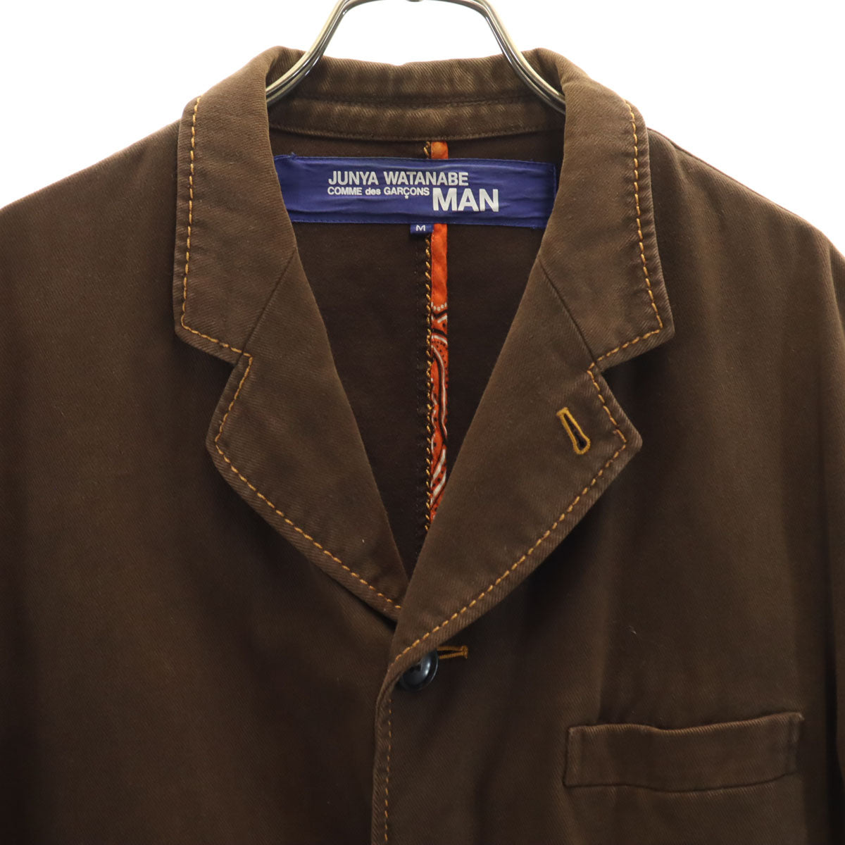 JUNYA WATANABE COMME des GARCONS MAN ジュンヤワタナベコムデギャルソンマン 2003年 日本製 モールスキン ジャケット M ブラウン メンズ