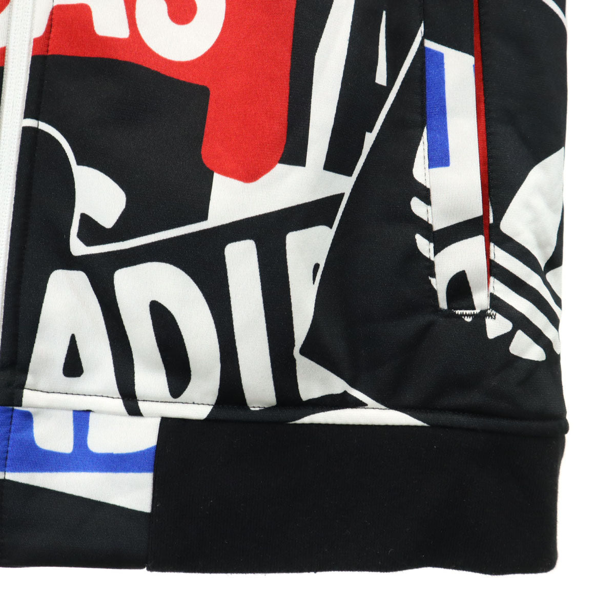 adidas アディダス トレフォイルロゴ 総柄 リバーシブル ジップジャケット L 3ライン メンズ