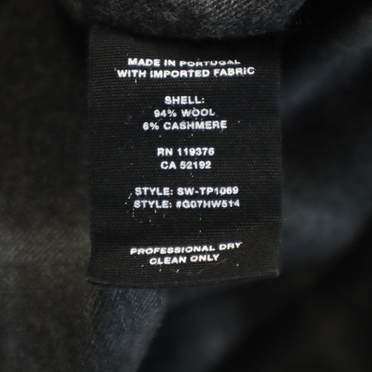 HELMUT LANG ヘルムートラング ウールブレンド チェック柄 長袖 ノーカラーシャツ M グレー系 レディース