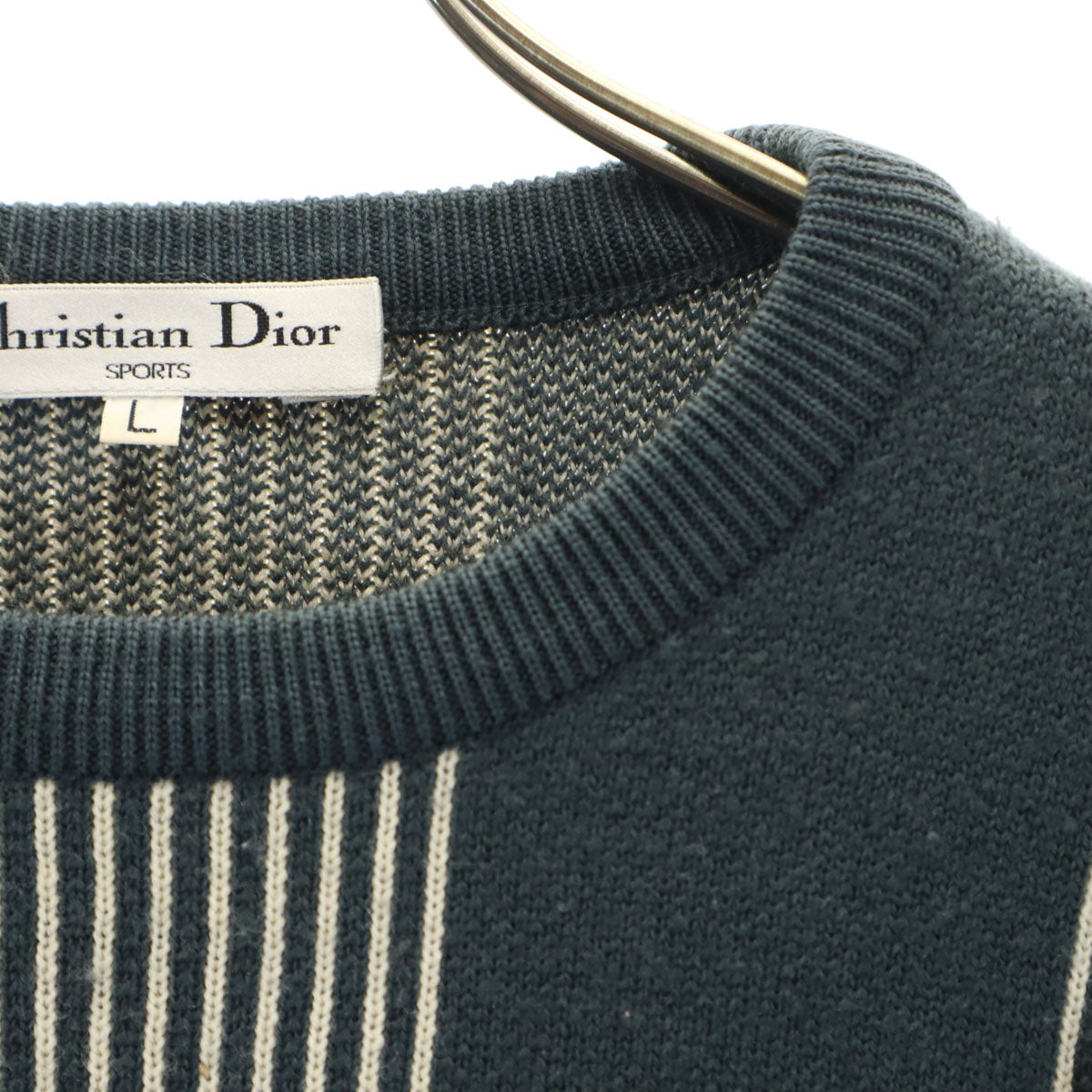 Christian Dior SPORTS クリスチャンディオールスポーツ 90s ウール オールド 長袖 セーター L ネイビー系 ニット メンズ