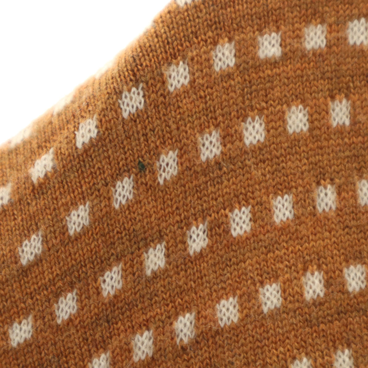 KENZO ケンゾー 90s 日本製 ウール オールド 総柄 長袖 Vネック セーター 3 キャメル ニット メンズ