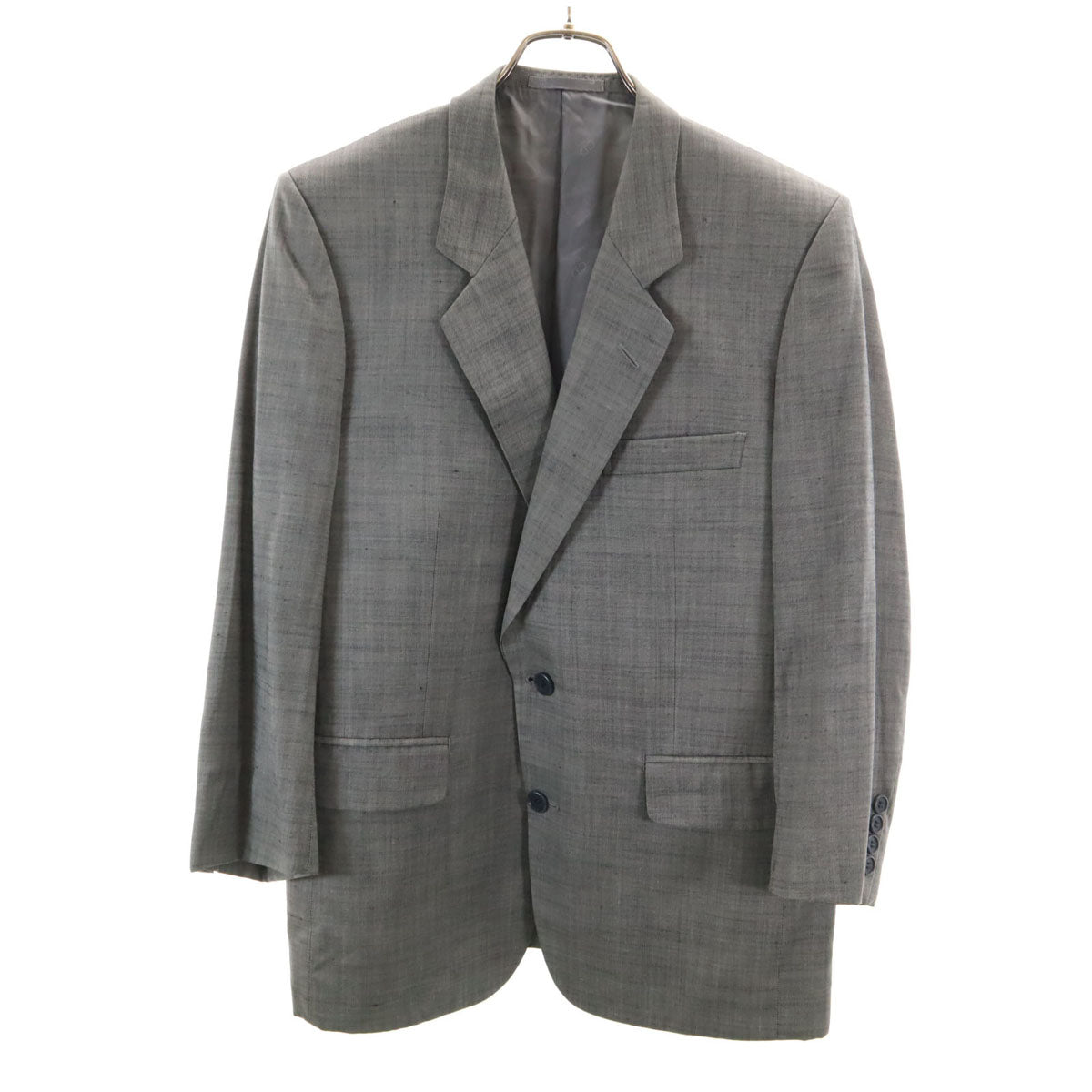 Christian Dior クリスチャンディオール 90s シルクブレンド オールド テーラードジャケット AB-4 グレー メンズ