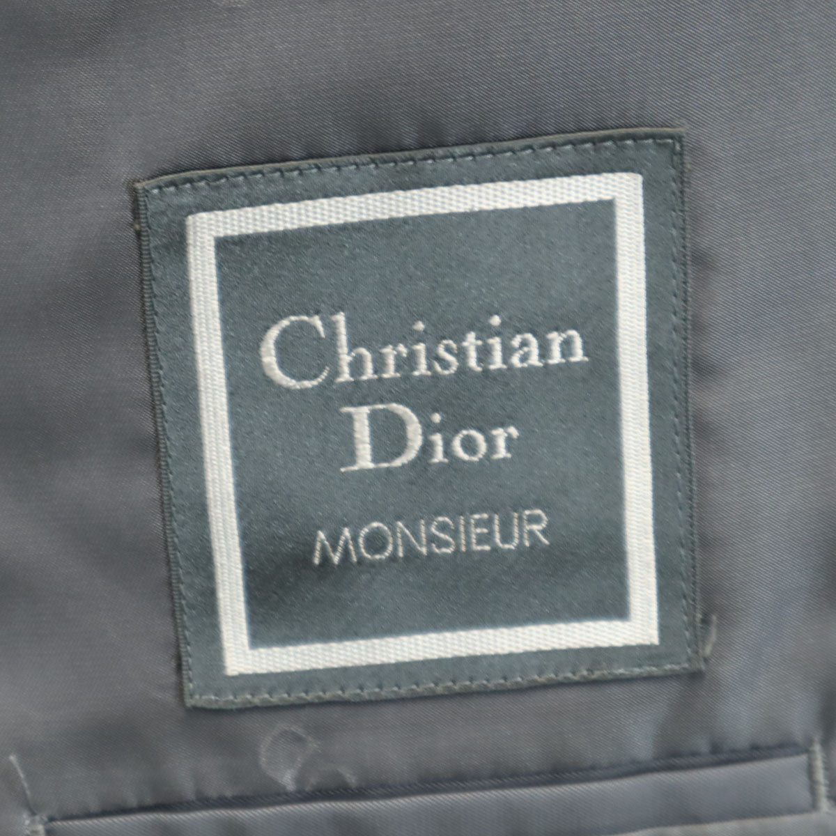Christian Dior MONSIEUR クリスチャンディオール ムッシュ 90s オールド チェック柄 テーラードジャケット 95-86-170 グレー メンズ