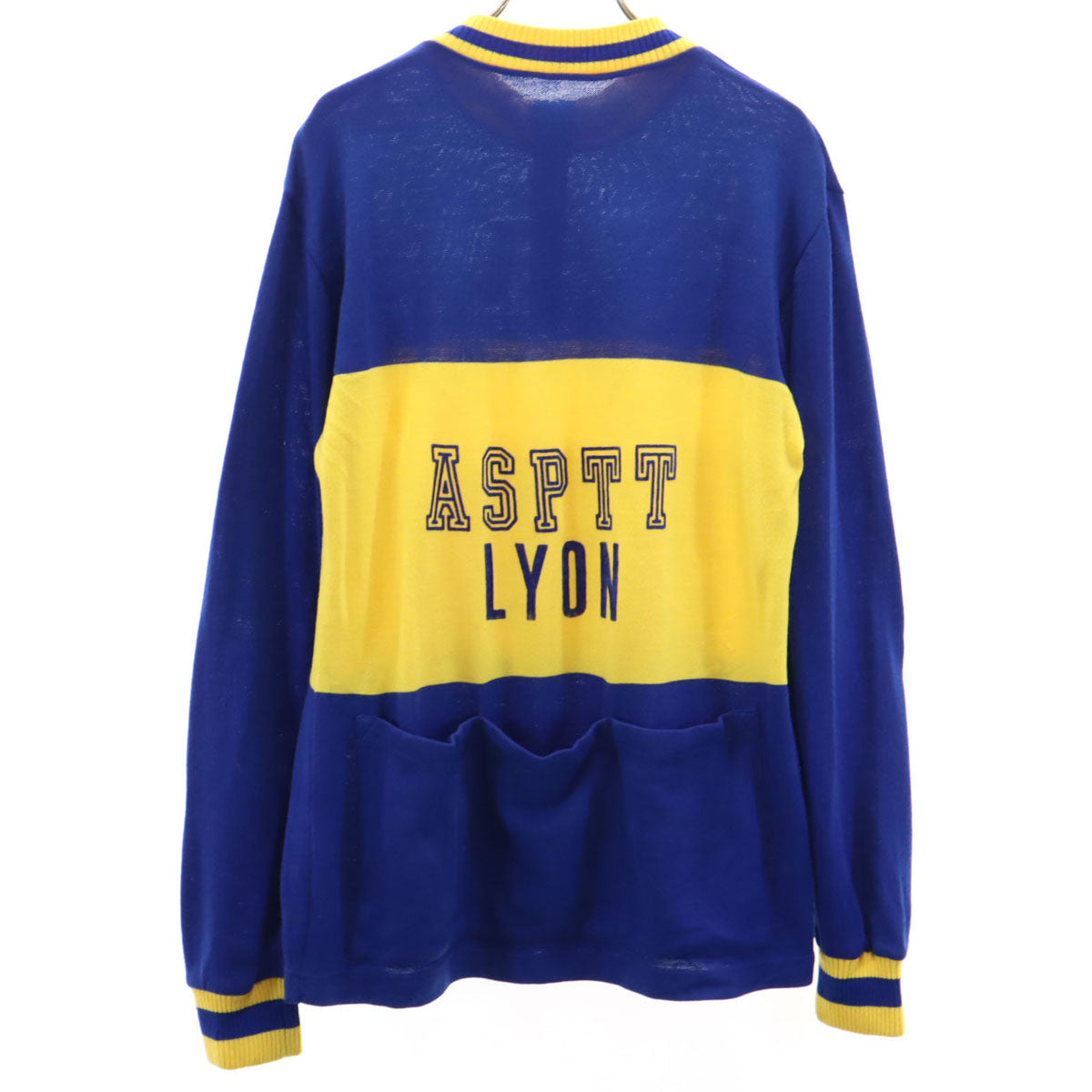 80s 90s オールド ASPTT 長袖 ハーフジップ サイクリング ニット 4 ブルー メンズ