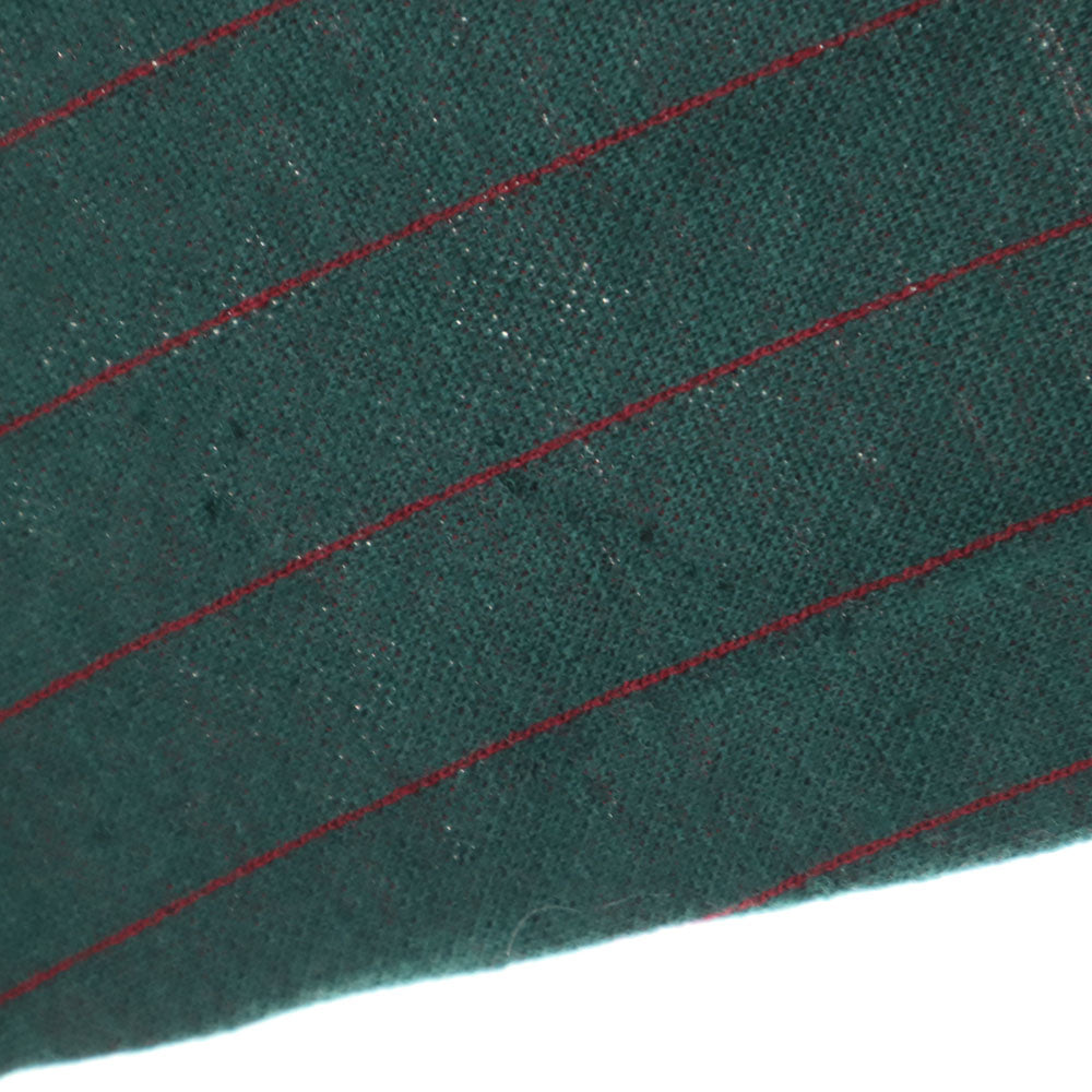 Dunhill ダンヒル 90s オールドイタリア製 ウールブレンド ストライプ柄 長袖 ポロシャツ S グリーン メンズ