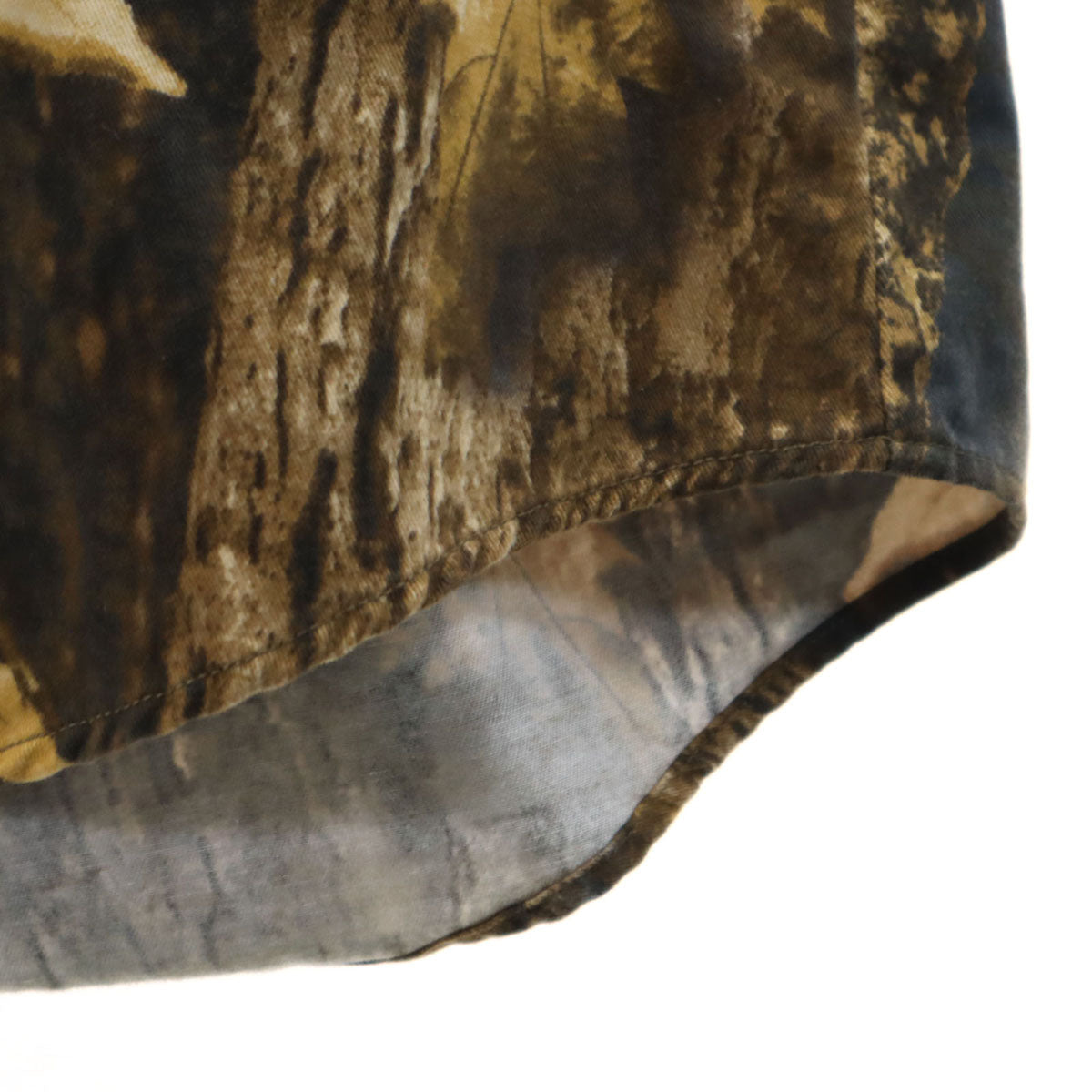 Columbia コロンビア リアルツリー柄 長袖 ボタンダウンシャツ XXL ブラウン アウトドア ビッグサイズ メンズ