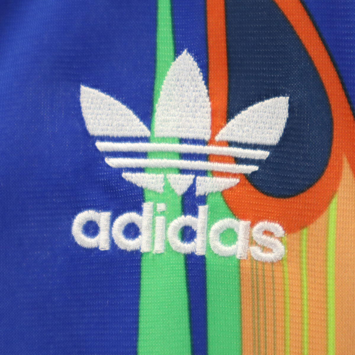 adidas Originals アディダスオリジナルス The Farm Company ファームカンパニー コラボ 南国の鳥 トラックジャケット M ブルー スーパーガール ジャージ レディース