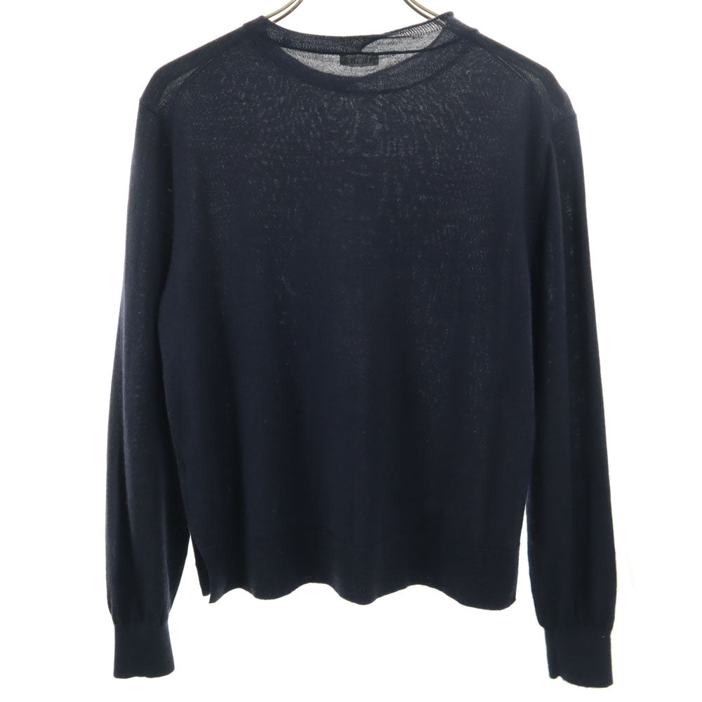 CELINE セリーヌ ウールブレンド 長袖 カットソー XS ネイビー レディース