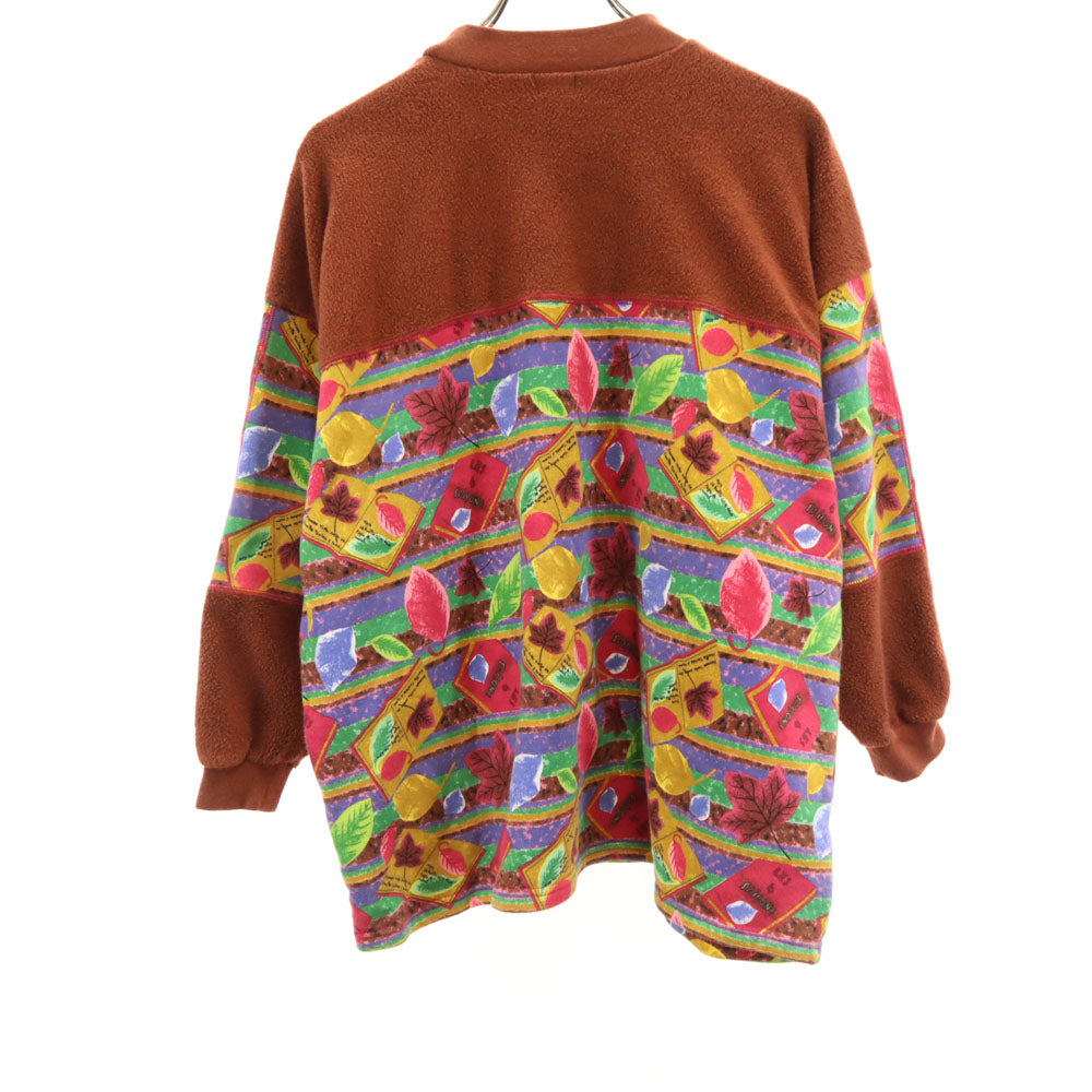 KENZO ケンゾー 90s オールド 総柄切り替え 長袖 スウェット 150 オレンジ キッズ