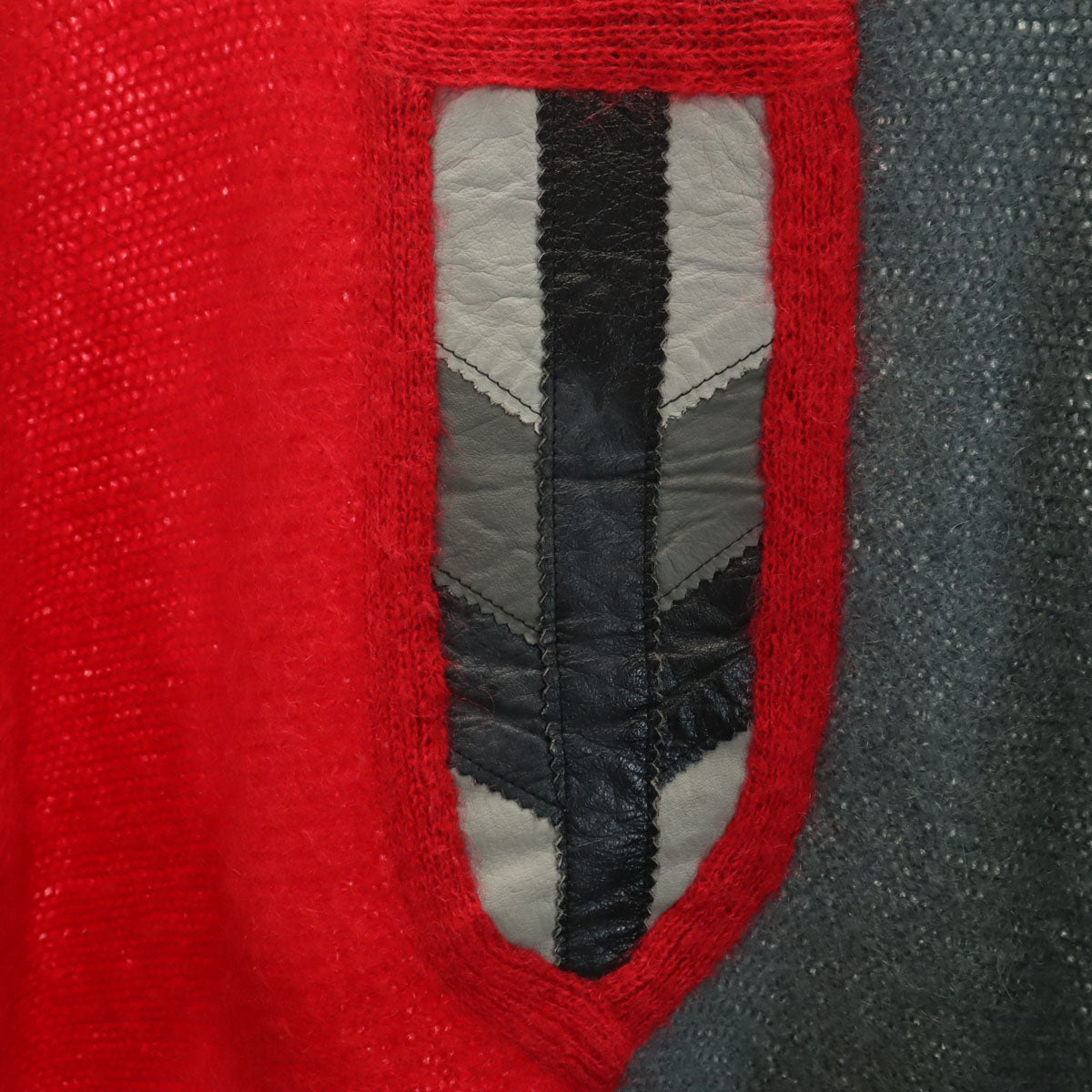 Eugeue 70s 80s モヘアブレンド ヴィンテージ 長袖 セーター M グレー ニット メンズ