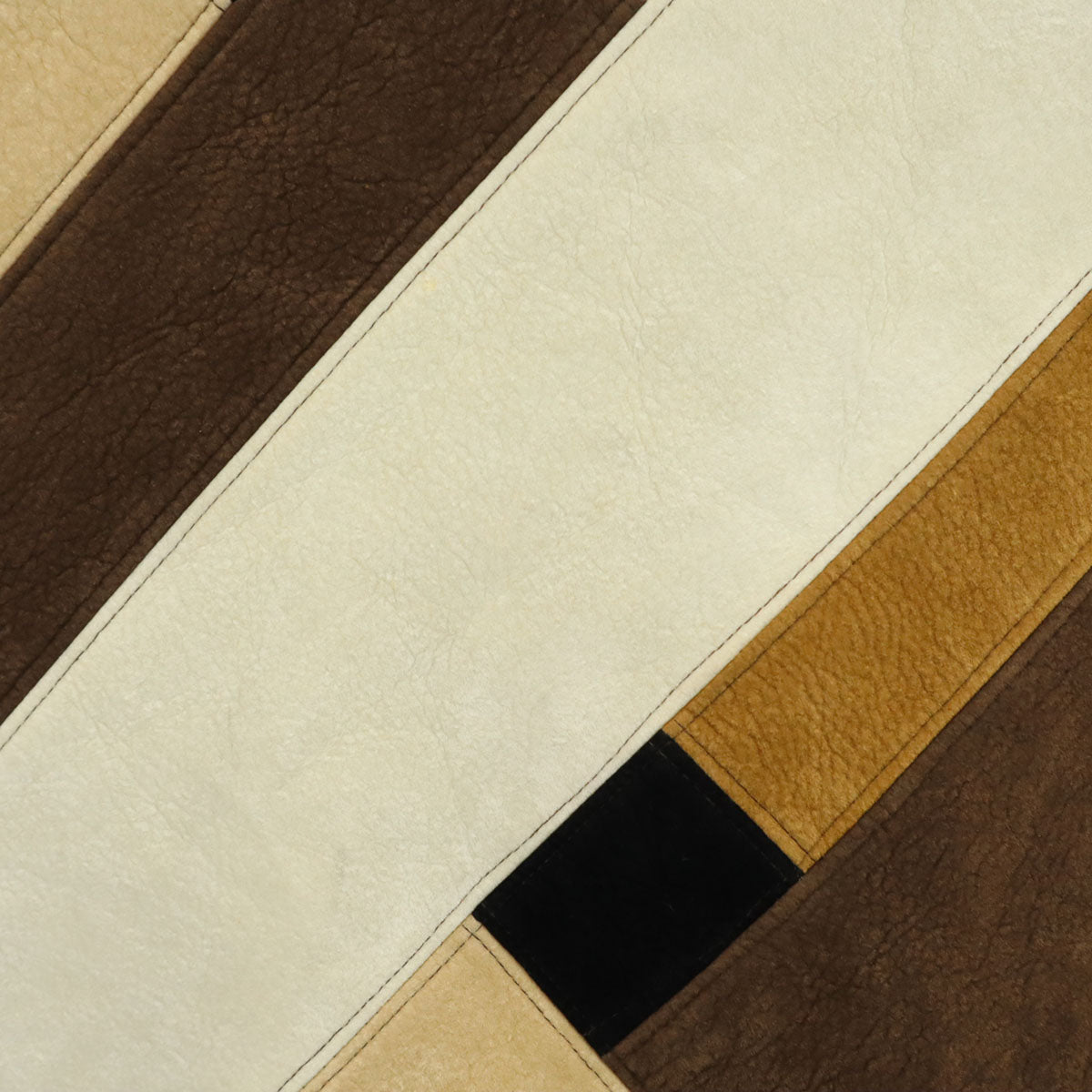 KOMAN SPORT コーマンスポーツ 90s オールド 長袖 フェイクレザー切替 セーター L ブラウン ニット メンズ